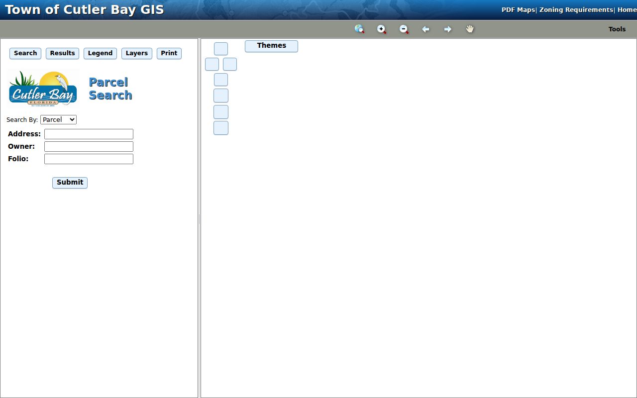 Cutler Bay street directory Town WebGIS viewer