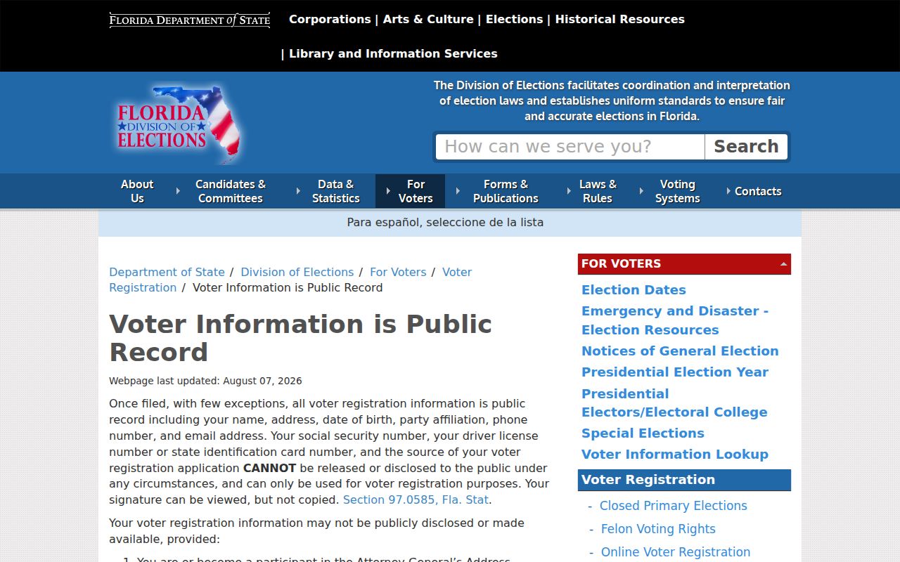 Florida voter information guidance for Cutler Bay ZIP code research