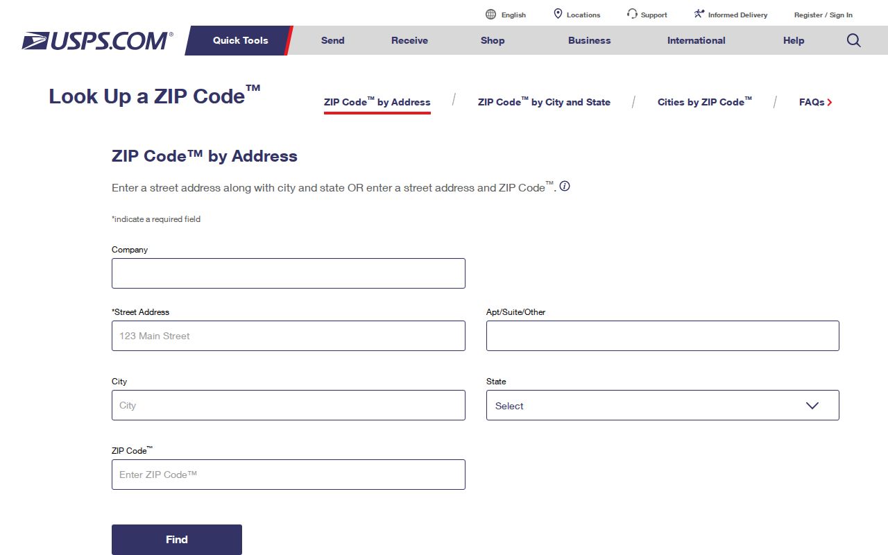 USPS address lookup used to verify a Cutler Bay ZIP code